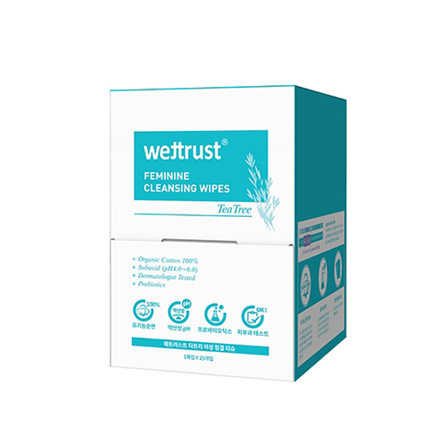 Wettrust Tea Tree Feminine wipe tissue